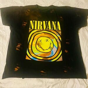 Nirvana Black and Yellow Graphic T-Shirt